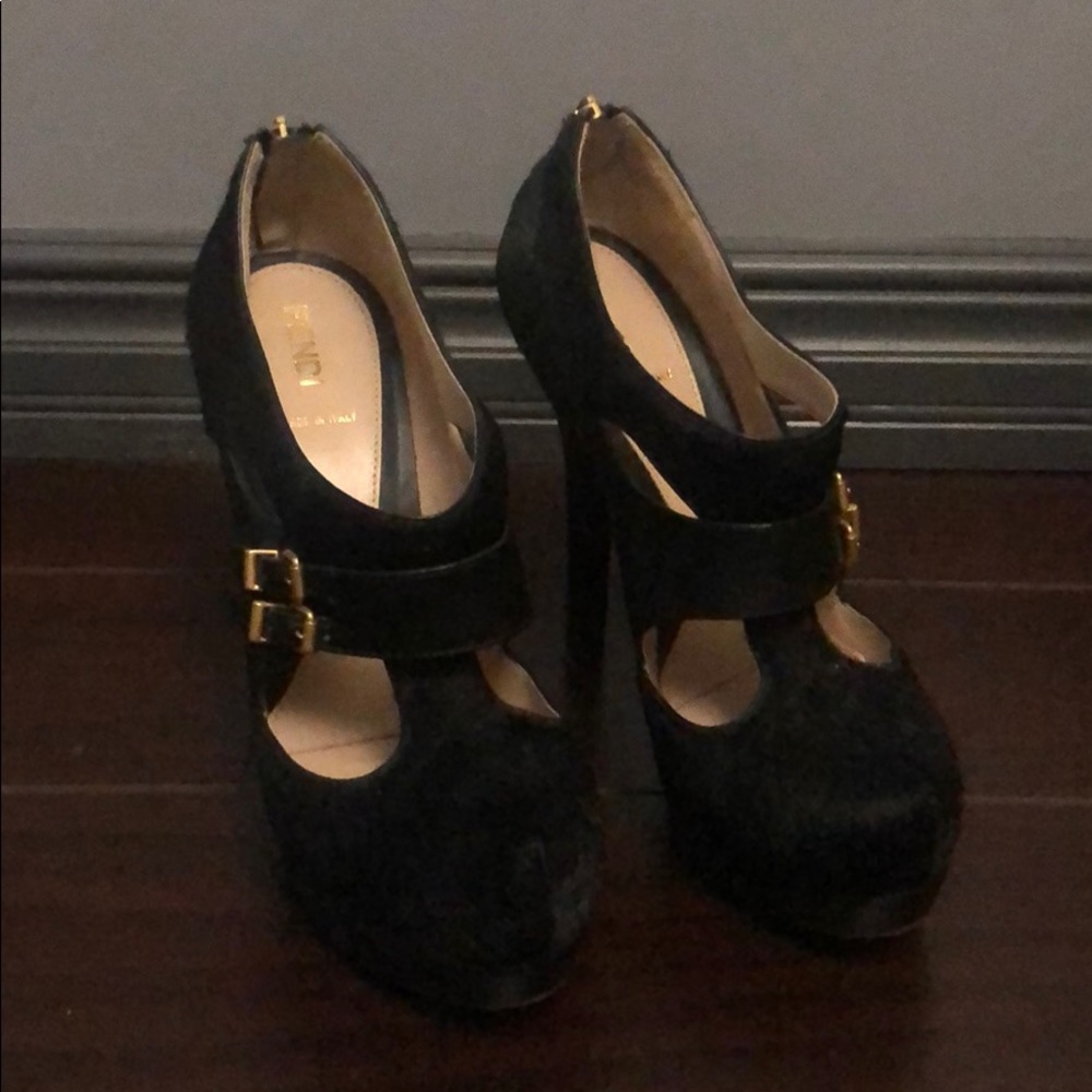 Fendi Pony Hair Heels